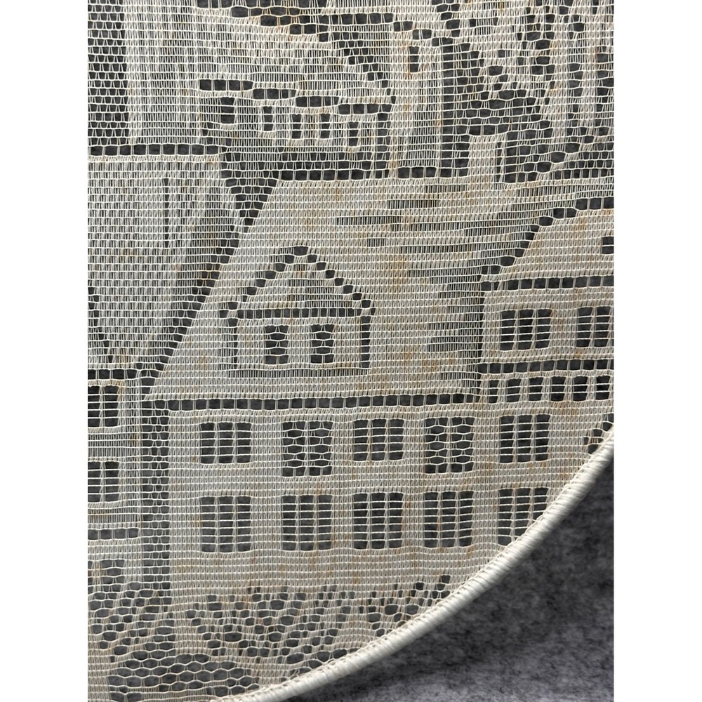 Vintage Round Lace Doily Pictorial European Village Scene Cream 11 Inch - Picture 3 of 4